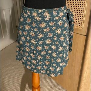 American Eagle Wrap Around Floral Mini Skirt